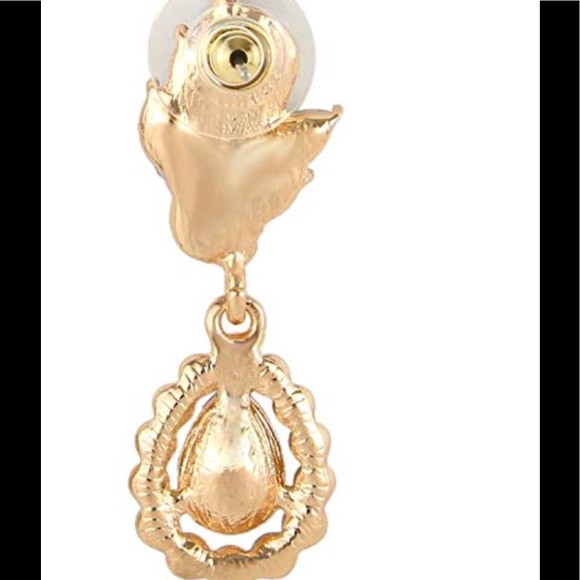 Austrian Crystal Art Deco Dangle Earrings - Picture 6 of 8